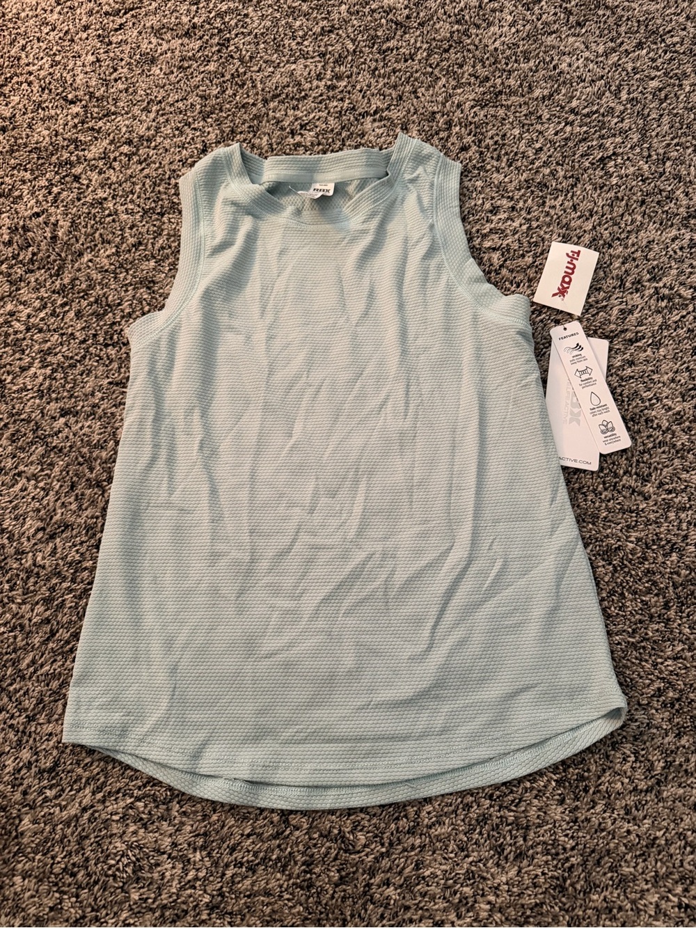 RBX Light Mint Waffle Knit Tank Top